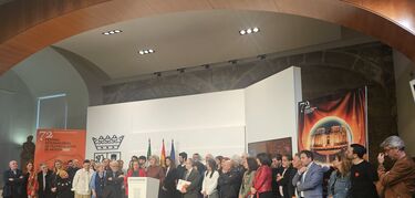 Lydia Bosch, Fernando Tejero, Carlos Sobera y Miguel Ángel Muñoz, en el Festival de Mérida