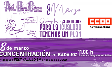 CCOO celebra este martes en Badajoz concentración para exigir 