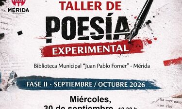 Koke Vega llega al Taller de Poesía Experimental de la Biblioteca Municipal de Mérida