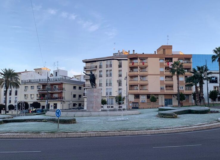 Primera helada significativa del invierno en Extremadura desploma termmetro hasta 49