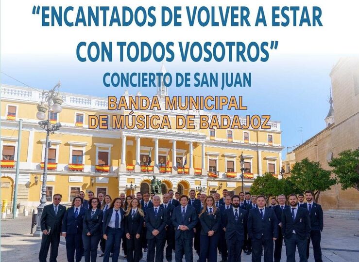 Badajoz celebra San Juan con un concierto de la Banda Municipal este mircoles 