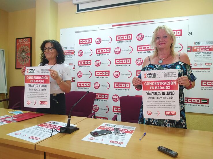 CCOO y UGT se concentrarn en Badajoz para pedir unidad entre los partidos polticos