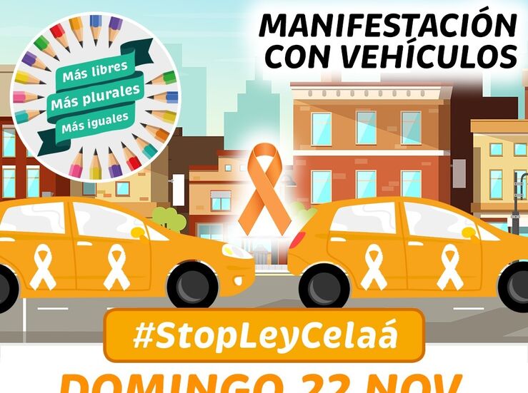 Plataforma Ms plurales convoca manifestaciones con coches en Cceres y Badajoz