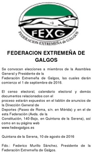 FEDERACION EXTREMEÑA DE GALGOS