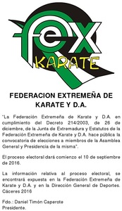 FEDERACION EXTREMEÑA DE KARATE Y D.A. FEDERACION EXTREMEÑA DE KARATE Y D.A.