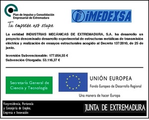 INDUSTRIAS MECÁNICAS DE EXTREMADURA, S.A. (IMEDEXSA) INDUSTRIAS MECÁNICAS DE EXTREMADURA, S.A. (IMEDEXSA)