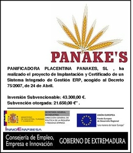 PANIFICADORA PLACENTINA PANAKES, SL PANIFICADORA PLACENTINA PANAKES, SL