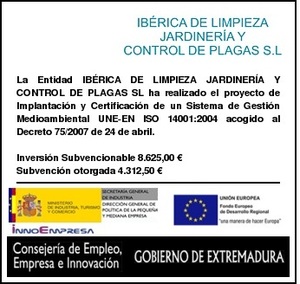 IBÉRICA DE LIMPIEZA JARDINERÍA Y CONTROL DE PLAGAS S IBÉRICA DE LIMPIEZA JARDINERÍA Y CONTROL DE PLAGAS S