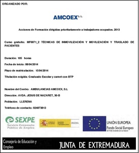 AMBULANCIAS AMCOEX, S.L