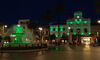 Ayuntamiento de Mrida y varios monumentos se iluminan de verde por Da de la Meningitis