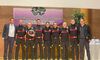 Los bomberos del CPEI de Badajoz reciben un homenaje en Mrida 