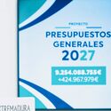 La consejera de Hacienda registra este viernes en la Asamblea el proyecto PGEx para 2027 La consejera de Hacienda registra este viernes en la Asamblea el proyecto PGEx para 2027