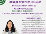 Activista Khadija Amin en unas jornadas sobre derechos de las mujeres afganas