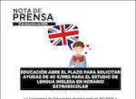 Abierto plazo de solicitud de ayudas de 40 al estudio de ingls en horario extraescolar