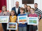 Cuatro escolares de Mrida en la final del concurso nacional de dibujo infantil de Aqualia