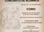Concierto en Cceres de alumnos del Coro Conservatorio de Msica Juan Vzquez de Badajoz