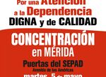 CCOO se concentra ante el Sepad en campaa en defensa del sistema atencin a dependencia