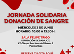 La Diputacin de Badajoz celebrar este mircoles una jornada de donacin de sangre
