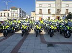 Motoristas curso trfico Escuela Guardia Civil de Mrida practican por vas de varias CCAA
