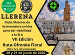 30 clubes moteros se citan este fin de semana en Llerena para dar visibilidad a la ELA