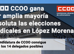 CCOO gana las elecciones sindicales en empresas vincolas de Lpez Morenas