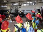 Nios del Centro de Pedagoga Sonrisas visitan los talleres de Diputacin de Cceres