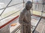 Ayuntamiento Mrida inicia trabajos restauracin y conservacin escultura del Padre Panero