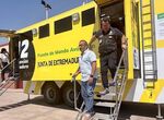 Miguel Angel Morales visita el puesto de Mando Avanzado por el incendio en Las Hurdes