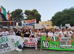 Un centenar de personas reivindican frente al Teatro Romano de Mrida la sanidad publica 