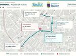 Avenida de Huelva en Badajoz hacia la Plaza de la Libertad se corta desde este lunes