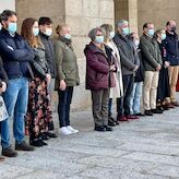 Ayuntamiento Cceres guarda 5 minutos de silencio en solidaridad con el pueblo ucraniano