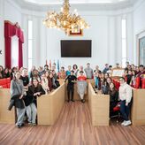 Estudiantes franceses de intercambio con un instituto de Mrida visitan el Ayuntamiento