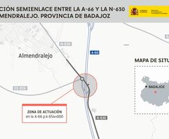 Aprobado por 53M proyecto para transformar semienlace entre A66 y N630 en Almendralejo