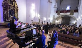 Ciudad monumental de Cceres escenario del espectculo En torno a la novena de Beethoven