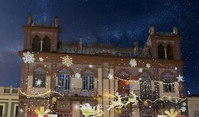 Fachada del Palacio de la China de Mrida ser iluminada con proyecciones de videomapping