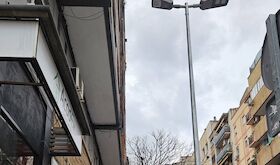 Calle Reyes Huertas de Cceres mejora alumbrado pblico con sustitucin de luminarias 