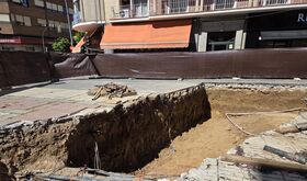 Obras Avda de Huelva Badajoz permiten hallar 6 enterramientos posible cementerio musulmn