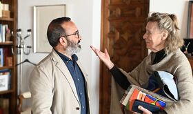 La artista Lucia Beijlsmit promueve un proyecto artstico para ciegos en Salorino 