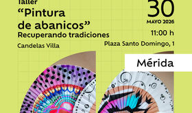 Candelas Villa impartir en Mrida el taller artesano Pintura de abanicos