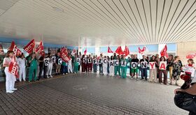 CCOO se concentra en hospitales de Plasencia y Don BenitoVillanueva 