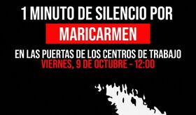 UGT Extremadura guarda un minuto de silencio por Maricarmen