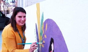 Elena Ayuso participa en el Mural por la Igualdad de Herrera el Duque