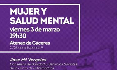El PSOE de Cáceres organiza un encuentro para reflexionar sobre mujeres y salud mental 