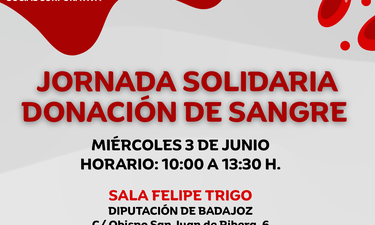 La Diputación de Badajoz celebrará este miércoles una jornada de donación de sangre