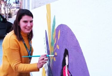 Elena Ayuso participa en el Mural por la Igualdad de Herrera el Duque
