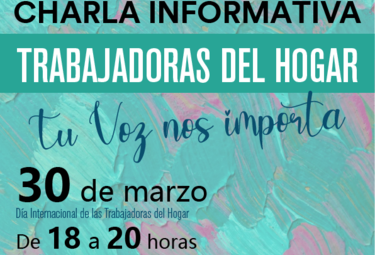 Charla informativa de CCOO en Zafra sobre los derechos de las trabajadoras del hogar