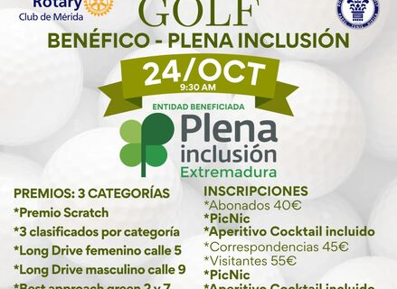 Rotary Mrida recupera su Torneo Benfico de Golf para apoyar la labor de Plena Inclusin