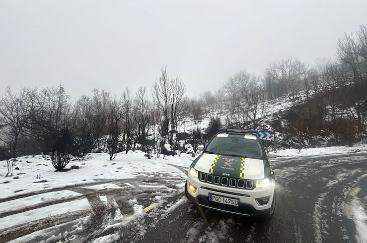 5 carreteras cacereñas se mantienen cortadas al tráficos por lluvia o nieve