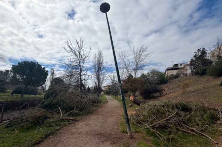 El PSOE Badajoz alerta de 142 farolas sin luz en los parques del Rivillas y Calamón