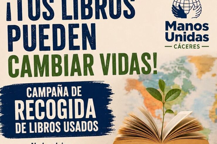 Manos Unidas pone en marcha en Cáceres un rastrillo solidario de libros usados